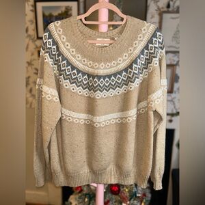 Fair Isle Beige Sweater